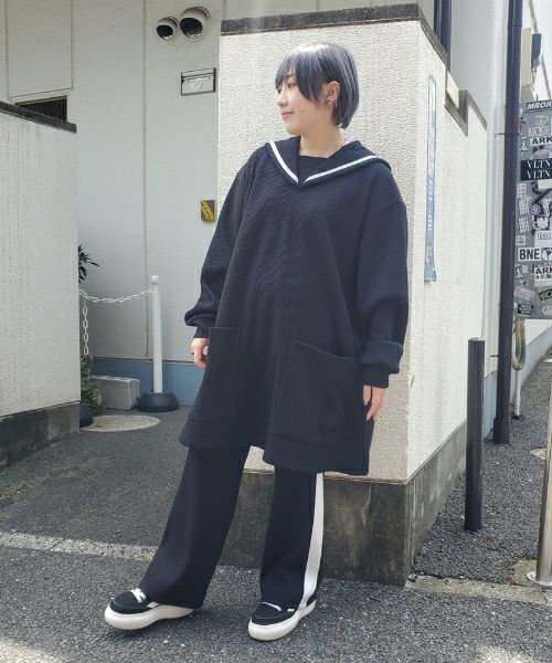BIG SAILOR WAFFLE ONE-PIECE | Candy Stripper（キャンディ 