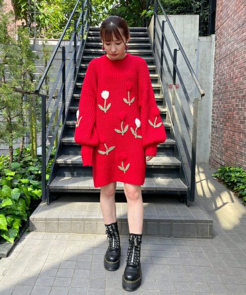TULIP LOVER KNIT ONE-PIECE