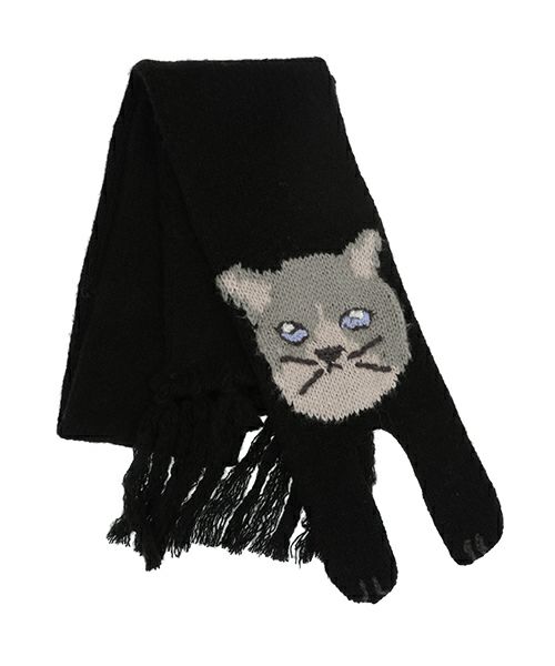 LAZY CAT KNIT MUFFLER | Candy Stripper（キャンディ