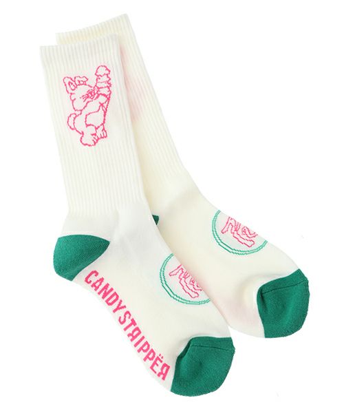 アイスクリームフィーバーコラボ】ICE CREAM NEON SIGN RIB SOCKS