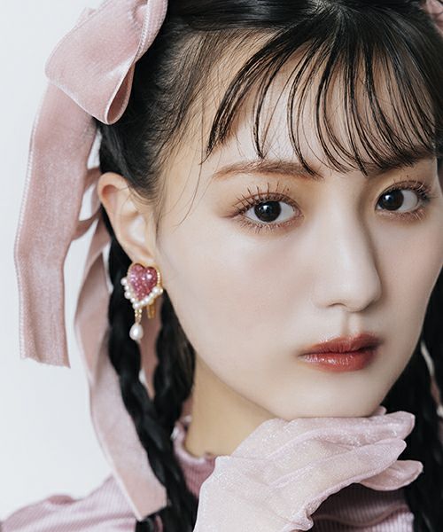 Liquem×Candy Stripper】LAME HEARTPEARL EARRINGS | Candy Stripper  