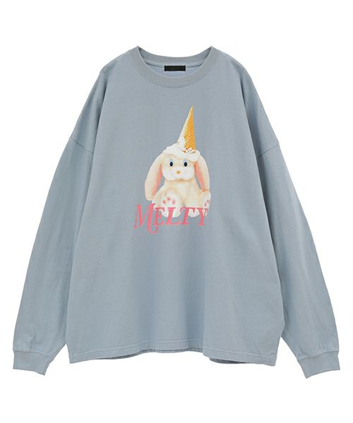 MELTY BUNNY BIG L/S TEE | Candy Stripper（キャンディ