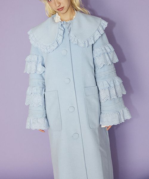 BIG COLLAR FRILL COAT