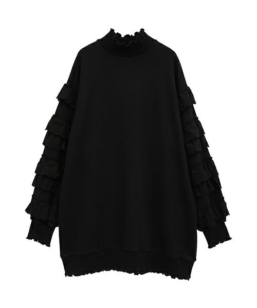 FRILL SLEEVE SWEAT ONE-PIECE | Candy Stripper（キャンディ