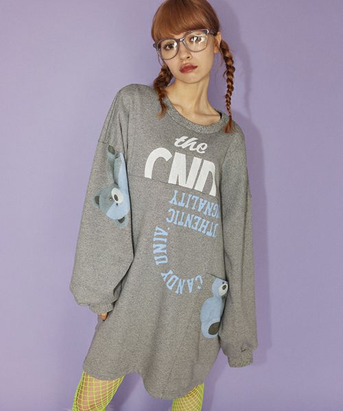 HIDE＆SEEK BEAR SWEAT ONE-PIECE | Candy Stripper（キャンディ