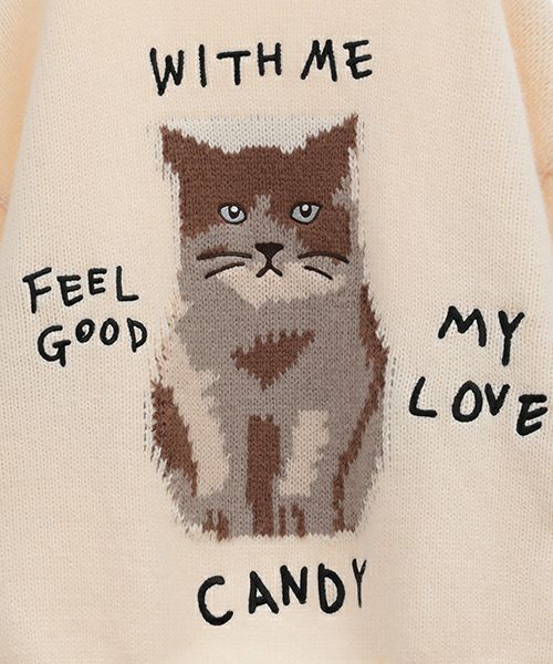 Candy Stripper ねこ刺繍ワンピース-