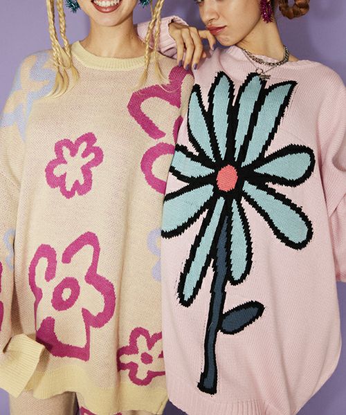 BIG FLOWER KNIT