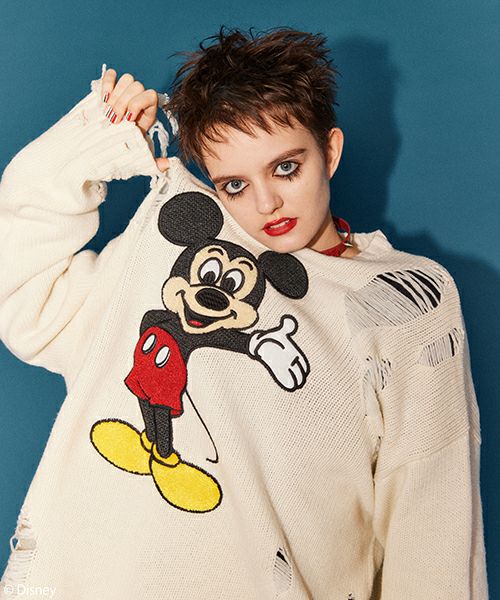 MICKEY MOUSE / DAMAGE KNIT