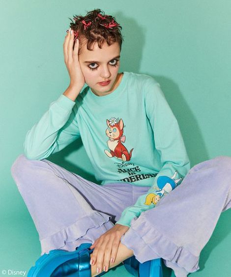 【Disney】<br>DISNEY ALICE IN WONDERLAND / L/S TEE