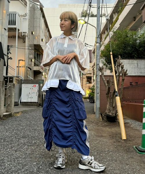 DRAWSTRING LINED SKIRT | Candy Stripper（キャンディ ストリッパー  