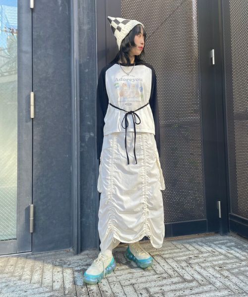 DRAWSTRING LINED SKIRT | Candy Stripper（キャンディ ストリッパー  