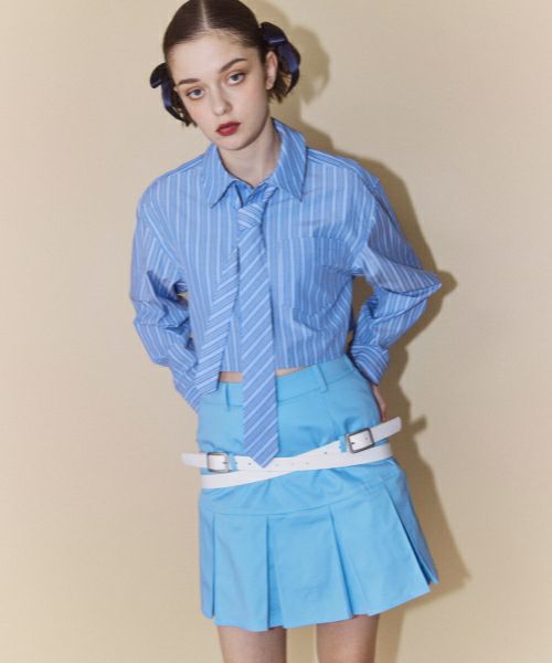 CROSS BELTED MINI SKIRT | Candy Stripper（キャンディ