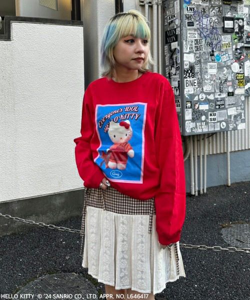 EVERYONE'S IDOL HELLO KITTY L/S TEE | Candy Stripper（キャンディ