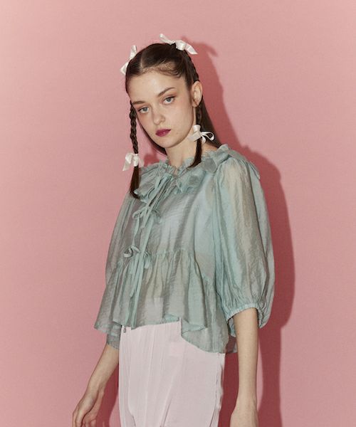 CandyStripper 値下げ中 RIBBON TULLE BLOUSE RIBBON TULLE BLOUSE | Candy Stripper（キャンディ