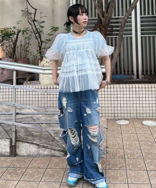 Candy Stripper DAMAGE DENIM パンツ Candy Stripper DAMAGE DENIM パンツ