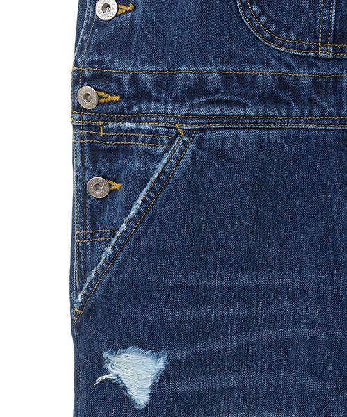 DAMAGE DENIM SALOPETTE | Candy Stripper（キャンディ