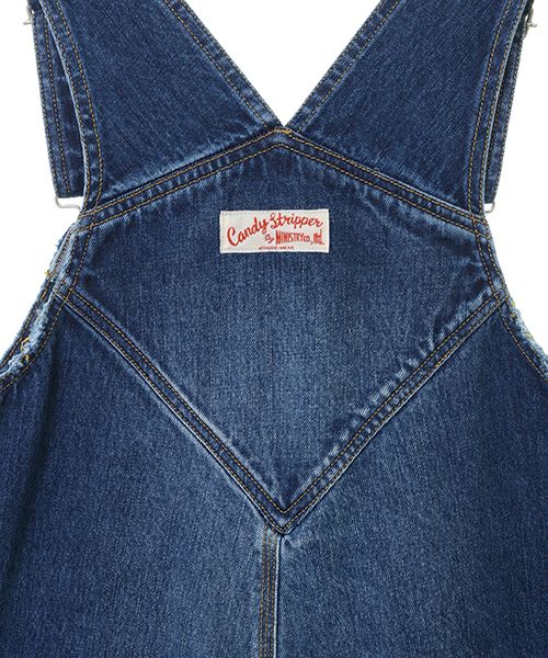 DAMAGE DENIM SALOPETTE | Candy Stripper（キャンディ