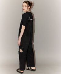 DAMAGE DENIM SALOPETTE | Candy Stripper（キャンディ