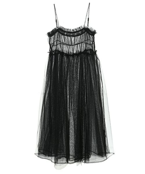 TULLE SHIRRING DRESS | Candy Stripper（キャンディ ストリッパー  