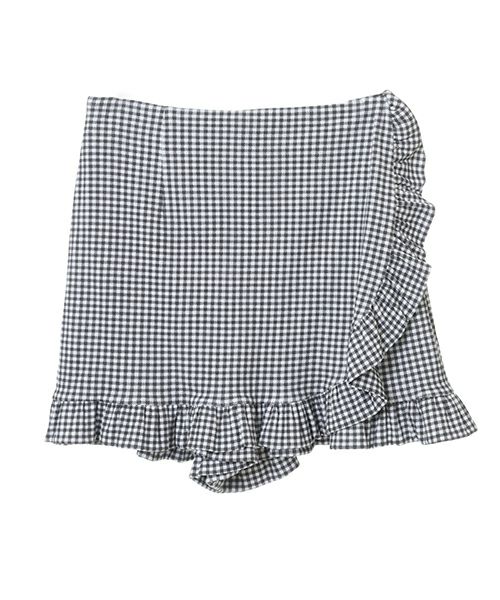 GINGHAM CHECK FRILL SKIRT PANTS | Candy Stripper（キャンディ 