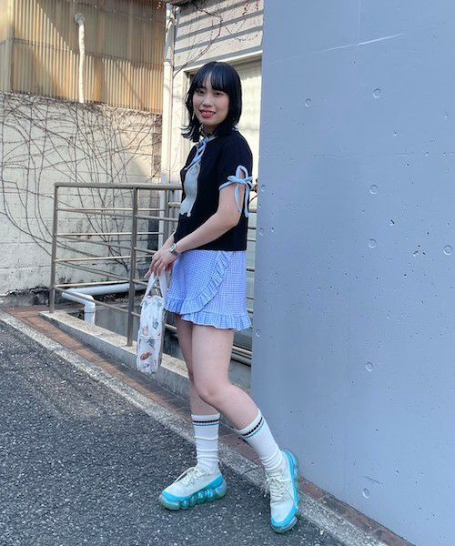 GINGHAM CHECK FRILL SKIRT PANTS | Candy Stripper（キャンディ