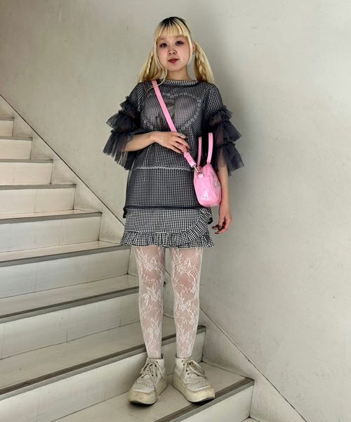 GINGHAM CHECK FRILL SKIRT PANTS | Candy Stripper（キャンディ