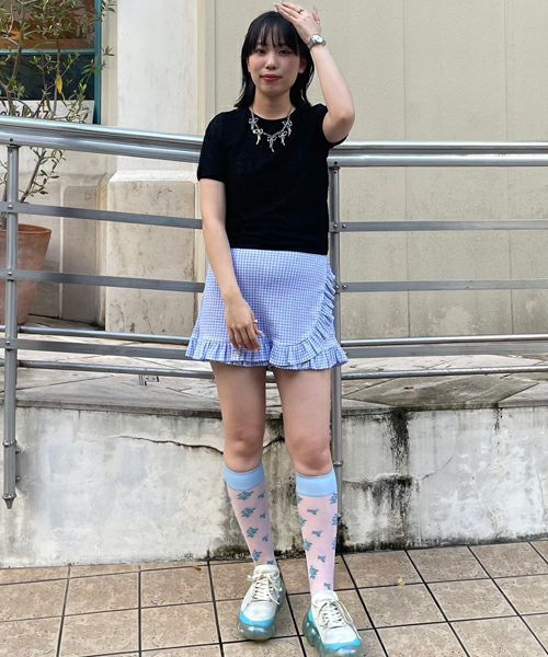 開店祝い PANTS SKIRT FRILL CHECK GINGHAM | Stripper（キャンディ Candy スカート