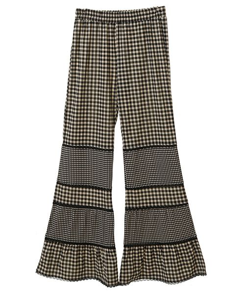 GINGHAM CHECK FLARE PANTS | Candy Stripper（キャンディ