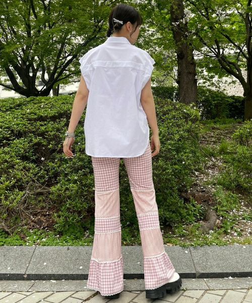 GINGHAM CHECK FLARE PANTS | Candy Stripper（キャンディ 