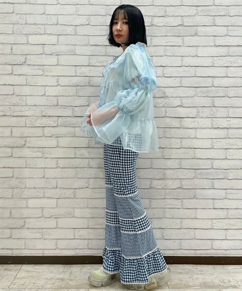 CANDYstripper★チェッカーチャイナ フレアパンツ★ CANDYstripper☆チェッカーチャイナ フレアパンツ☆ Candy