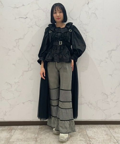 GINGHAM CHECK FLARE PANTS | Candy Stripper（キャンディ