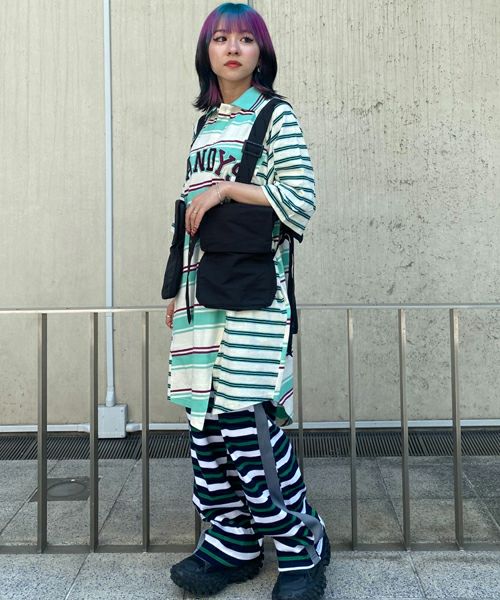 Candy Stripper ポップ YES NO 原宿 個性派 派手 ボーダー