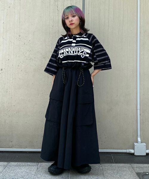 CANDYS BORDER POLO ONE-PIECE | Candy Stripper（キャンディ ｜半袖 