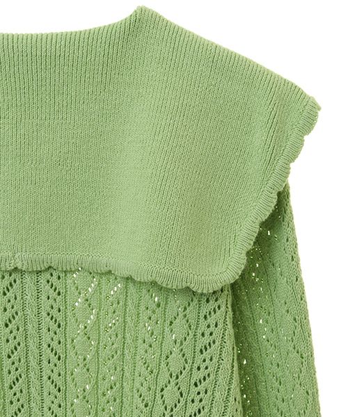 SAILOR COLLAR KNIT CARDIGAN | Candy Stripper（キャンディ