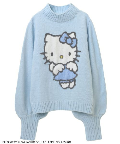 HELLO KITTY】ANGEL HELLO HIGH NECK KNIT | Candy Stripper HELLO KITTY】ANGEL HELLO HIGH NECK KNIT | Candy Stripper