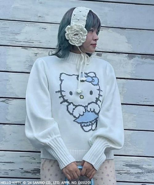 HELLO KITTY×Candy Stripper】ANGEL HELLO HIGH NECK ニット