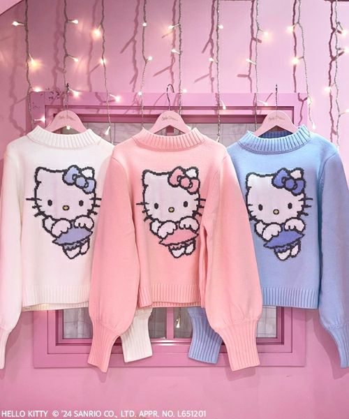 HELLO KITTY】ANGEL HELLO KITTY HIGH NECK KNIT | Candy