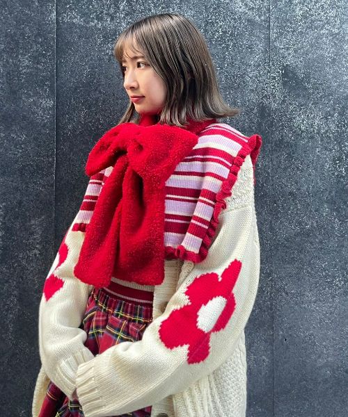 通販生活 ファッション BOA RIBBON ストリッパー Stripper（キャンディ Candy | MUFFLER 小物