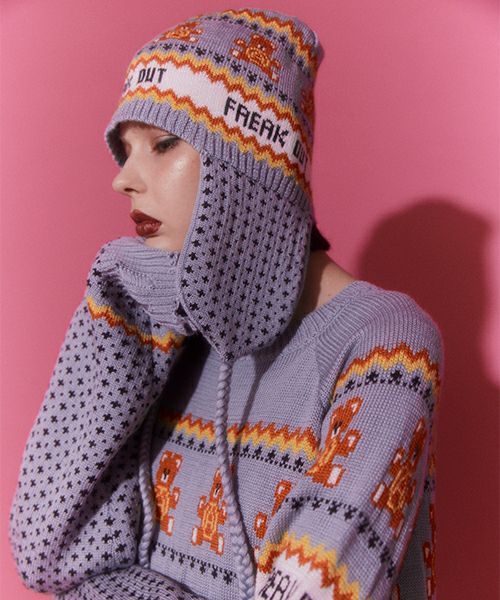 ANARCHY BEAR NORDIC FLIGHT CAP | Candy Stripper（キャンディ