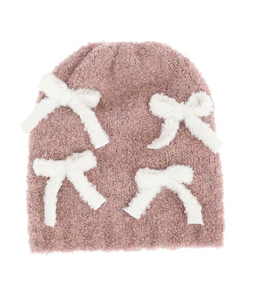 FLUFFY RIBBON BEANIE | Candy Stripper（キャンディ