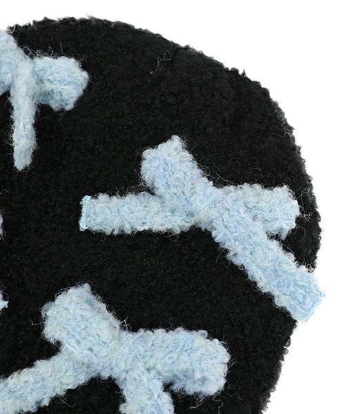 FLUFFY RIBBON BEANIE | Candy Stripper（キャンディ