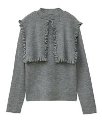 BIG COLLAR RIB KNIT | Candy Stripper（キャンディ