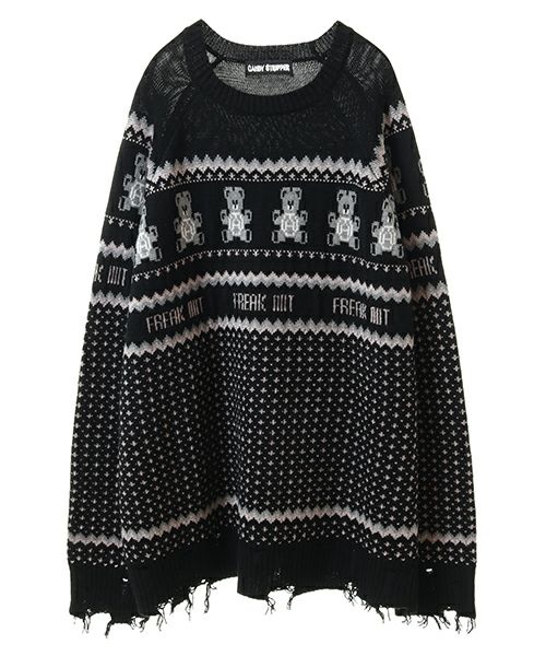 CandyStripper ANARCHY BEAR POLOトップス 完売品 ANARCHY BEAR NORDIC KNIT | Candy Stripper（キャンディ
