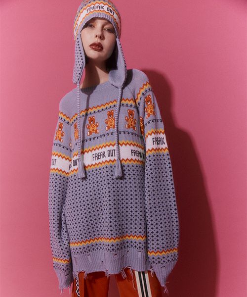 ANARCHY BEAR NORDIC KNIT | Candy Stripper（キャンディ ストリッパー