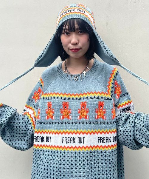 ANARCHY BEAR NORDIC KNIT | Candy Stripper（キャンディ ストリッパー