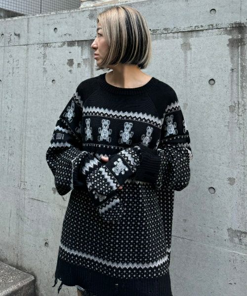 ANARCHY BEAR NORDIC KNIT | Candy Stripper（キャンディ ストリッパー 