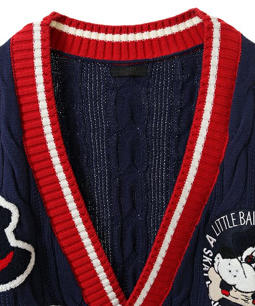 CS COLLEGE KNIT CARDIGAN | Candy Stripper（キャンディ ストリッパー 