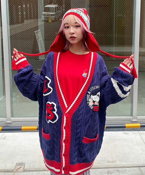 CS COLLEGE KNIT CARDIGAN | Candy Stripper（キャンディ ストリッパー