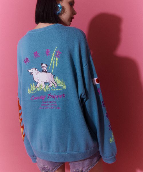 CANDY SOUVENIR EMBROIDERY KNIT | Candy Stripper（キャンディ ストリッパー）｜オフィシャル通販サイト CANDY STORE