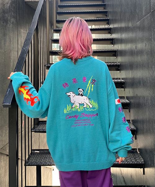 CANDY SOUVENIR EMBROIDERY KNIT | Candy Stripper（キャンディ 